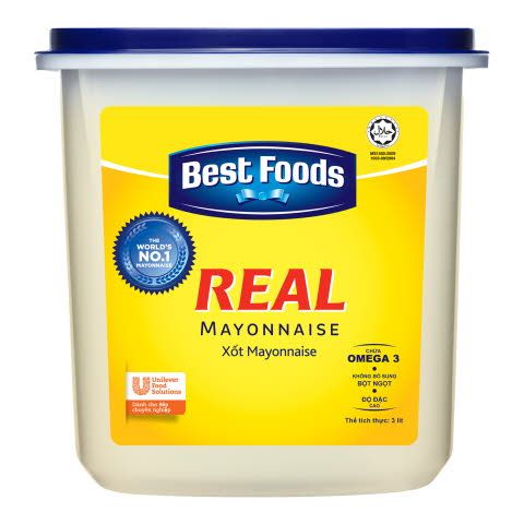 Xốt Mayonnaise Best Foods Real - 4 x 3 L